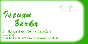 istvan berka business card